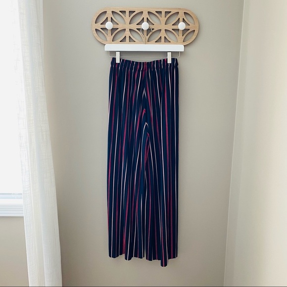 Striped Pull On Pants Blue/Red Sz 2 - Picture 9 of 10